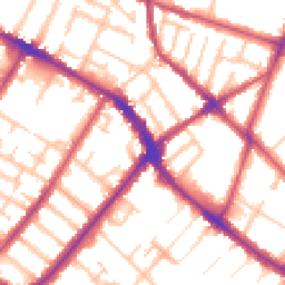 Daytime road noise heatmap for SE20 7EU