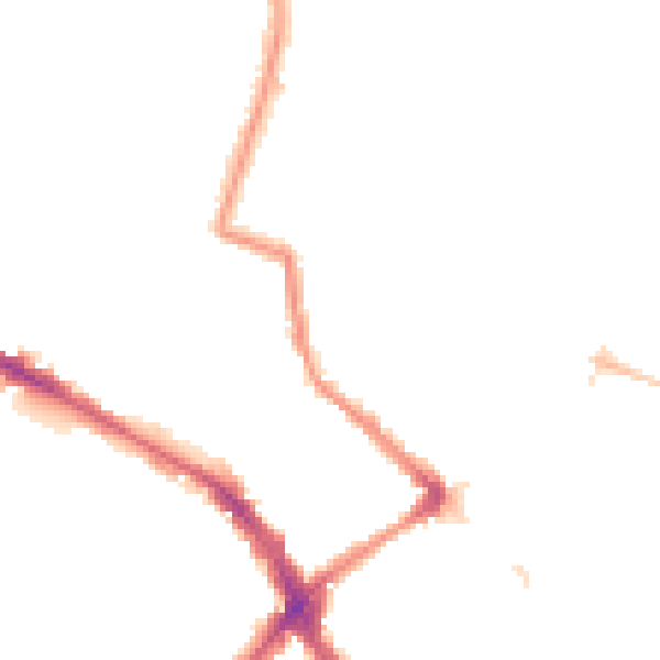 Night-time road noise heatmap for SE20 7JJ