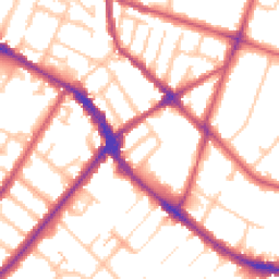 Daytime road noise heatmap for SE20 7PU