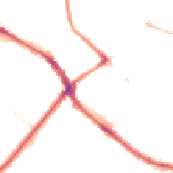 Night-time road noise heatmap for SE20 7PU