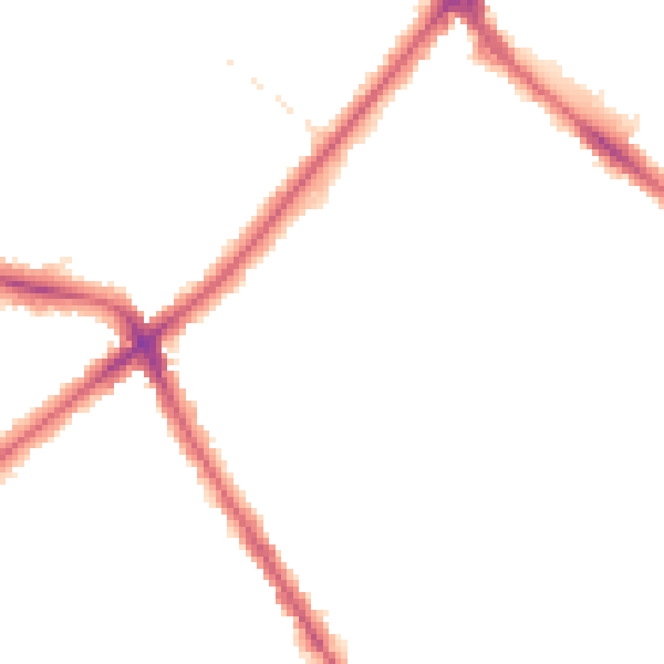 Night-time road noise heatmap for SE20 7RL