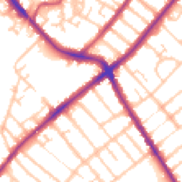 Daytime road noise heatmap for SE20 7TT