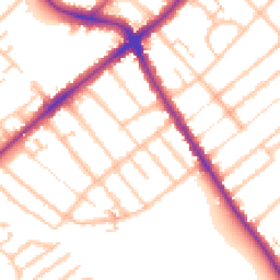 Daytime road noise heatmap for SE20 7UW