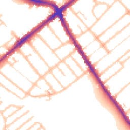 Daytime road noise heatmap for SE20 7YE