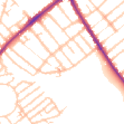 Daytime road noise heatmap for SE20 7YW