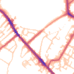Daytime road noise heatmap for SE20 8DD