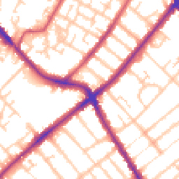 Daytime road noise heatmap for SE20 8ED