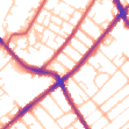 Daytime road noise heatmap for SE20 8ES