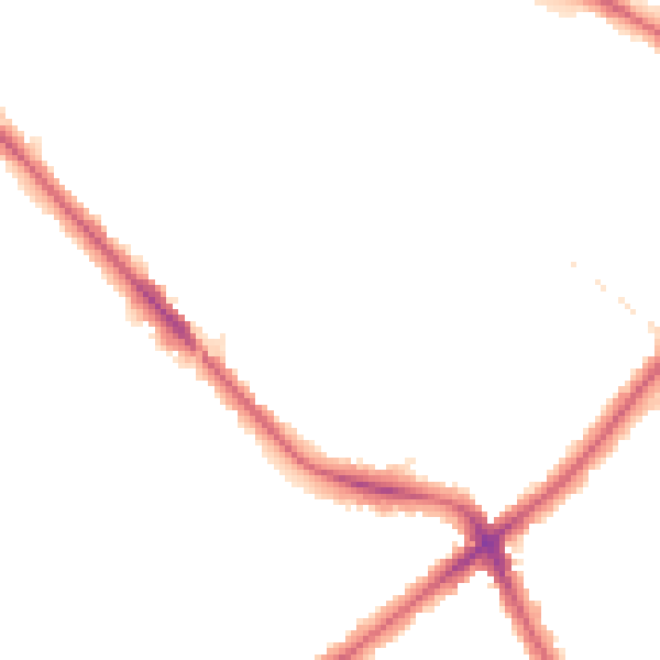 Night-time road noise heatmap for SE20 8JL