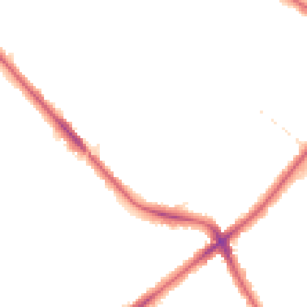 Night-time road noise heatmap for SE20 8LT