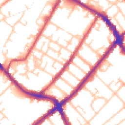 Daytime road noise heatmap for SE20 8LW