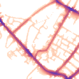 Daytime road noise heatmap for SE20 8PH