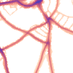 Daytime road noise heatmap for SE21 7AG