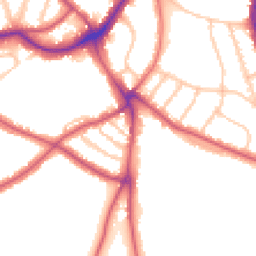 Daytime road noise heatmap for SE21 7AJ