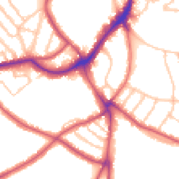 Daytime road noise heatmap for SE21 7AL
