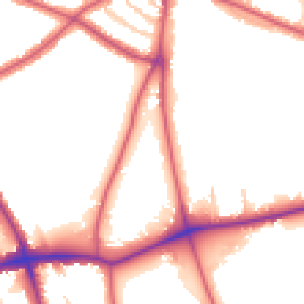 Daytime road noise heatmap for SE21 7BE