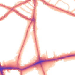 Daytime road noise heatmap for SE21 7BG