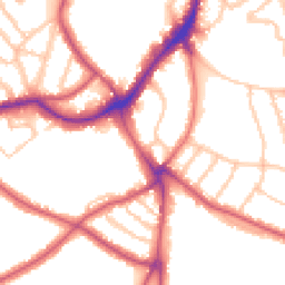 Daytime road noise heatmap for SE21 7BT