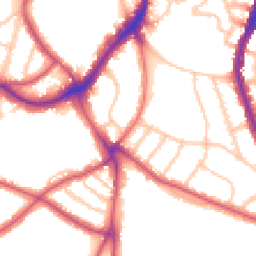 Daytime road noise heatmap for SE21 7DE