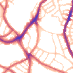 Daytime road noise heatmap for SE21 7DF