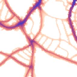 Daytime road noise heatmap for SE21 7DJ