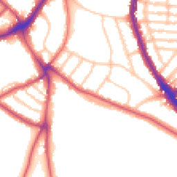 Daytime road noise heatmap for SE21 7DP