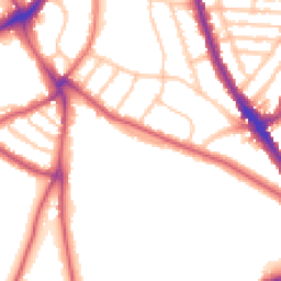 Daytime road noise heatmap for SE21 7DZ