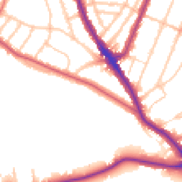 Daytime road noise heatmap for SE21 7EB