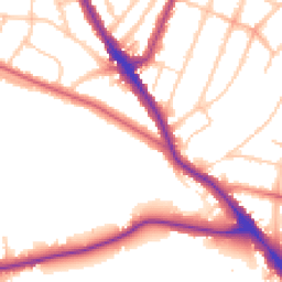 Daytime road noise heatmap for SE21 7ED