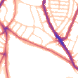 Daytime road noise heatmap for SE21 7EG
