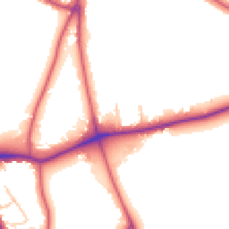 Daytime road noise heatmap for SE21 7ER