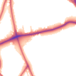 Daytime road noise heatmap for SE21 7EY