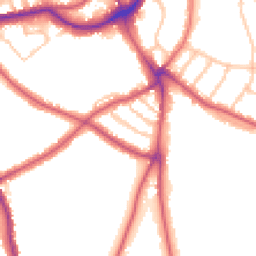 Daytime road noise heatmap for SE21 7JN