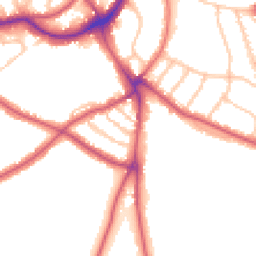 Daytime road noise heatmap for SE21 7JZ
