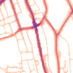 Daytime road noise heatmap for SE21 8AZ