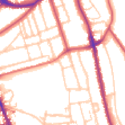 Daytime road noise heatmap for SE21 8EA