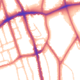 Daytime road noise heatmap for SE21 8ER