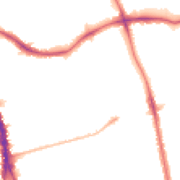 Night-time road noise heatmap for SE21 8HA