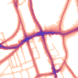 Daytime road noise heatmap for SE21 8HG