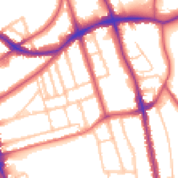 Daytime road noise heatmap for SE21 8HW