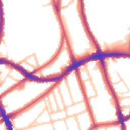 Daytime road noise heatmap for SE21 8HX