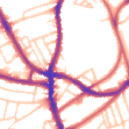 Daytime road noise heatmap for SE21 8JD