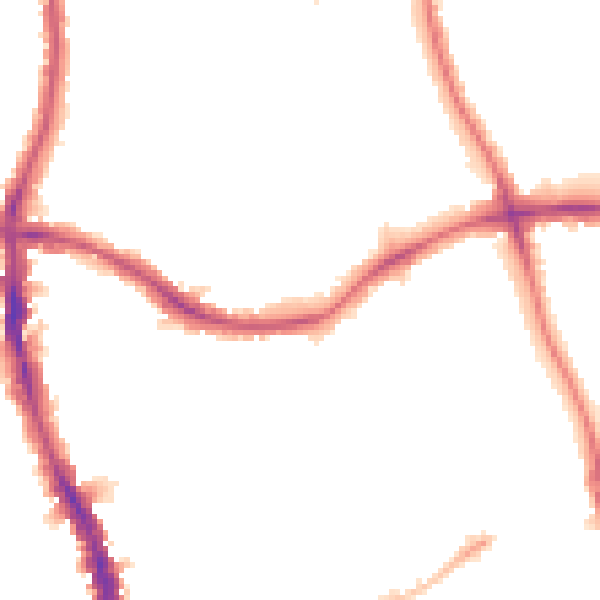 Night-time road noise heatmap for SE21 8JL