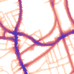 Daytime road noise heatmap for SE21 8JU