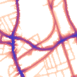 Daytime road noise heatmap for SE21 8JW