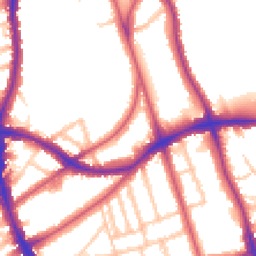 Daytime road noise heatmap for SE21 8JY
