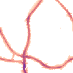 Night-time road noise heatmap for SE21 8JZ