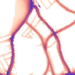 Daytime road noise heatmap for SE21 8LY