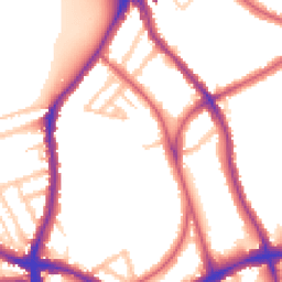 Daytime road noise heatmap for SE21 8NA