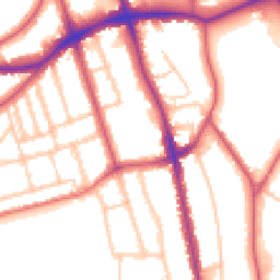 Daytime road noise heatmap for SE21 8RA